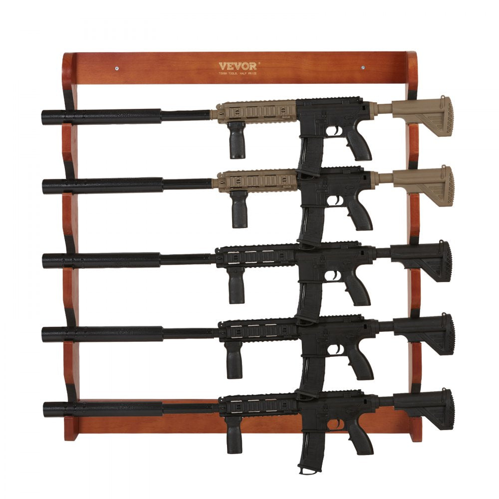 WZ002 - Elegant Pine Gun Rack with 5 Slots, 33.1" x 30.1"