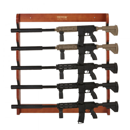 WZ002 - Elegant Pine Gun Rack with 5 Slots, 33.1" x 30.1"