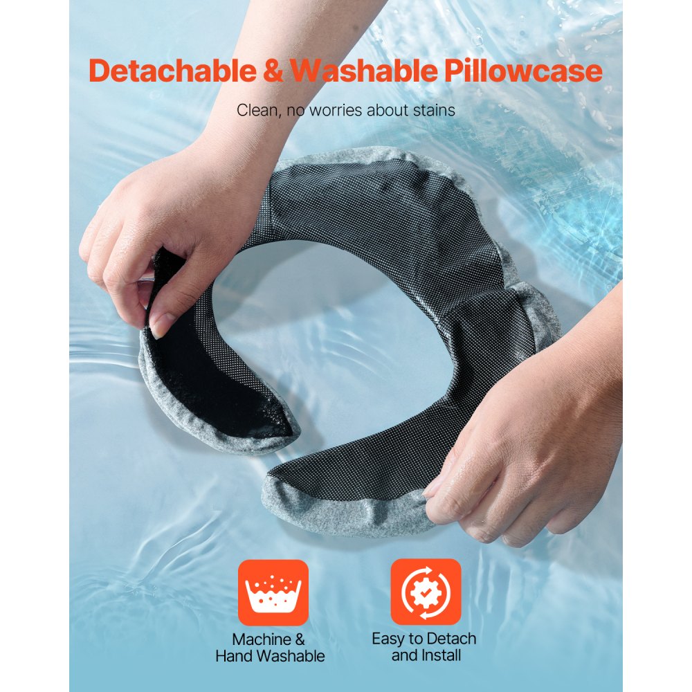 SN-FC779 - Double-Layer Memory Foam Travel Pillow Set with Eye Mask & Earplugs