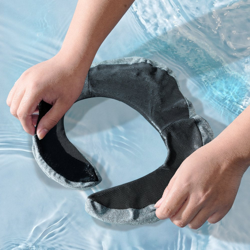 SN-FC779 - Double-Layer Memory Foam Travel Pillow Set with Eye Mask & Earplugs