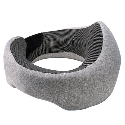 SN-FC779 - Double-Layer Memory Foam Travel Pillow Set with Eye Mask & Earplugs