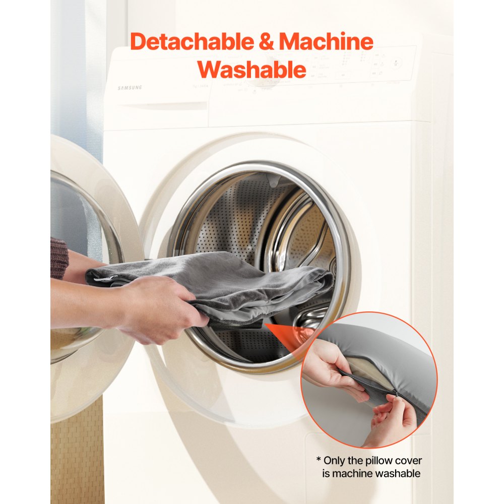 GM-1025B - Memory Foam Travel Pillow with Washable Cover & Storage Bag