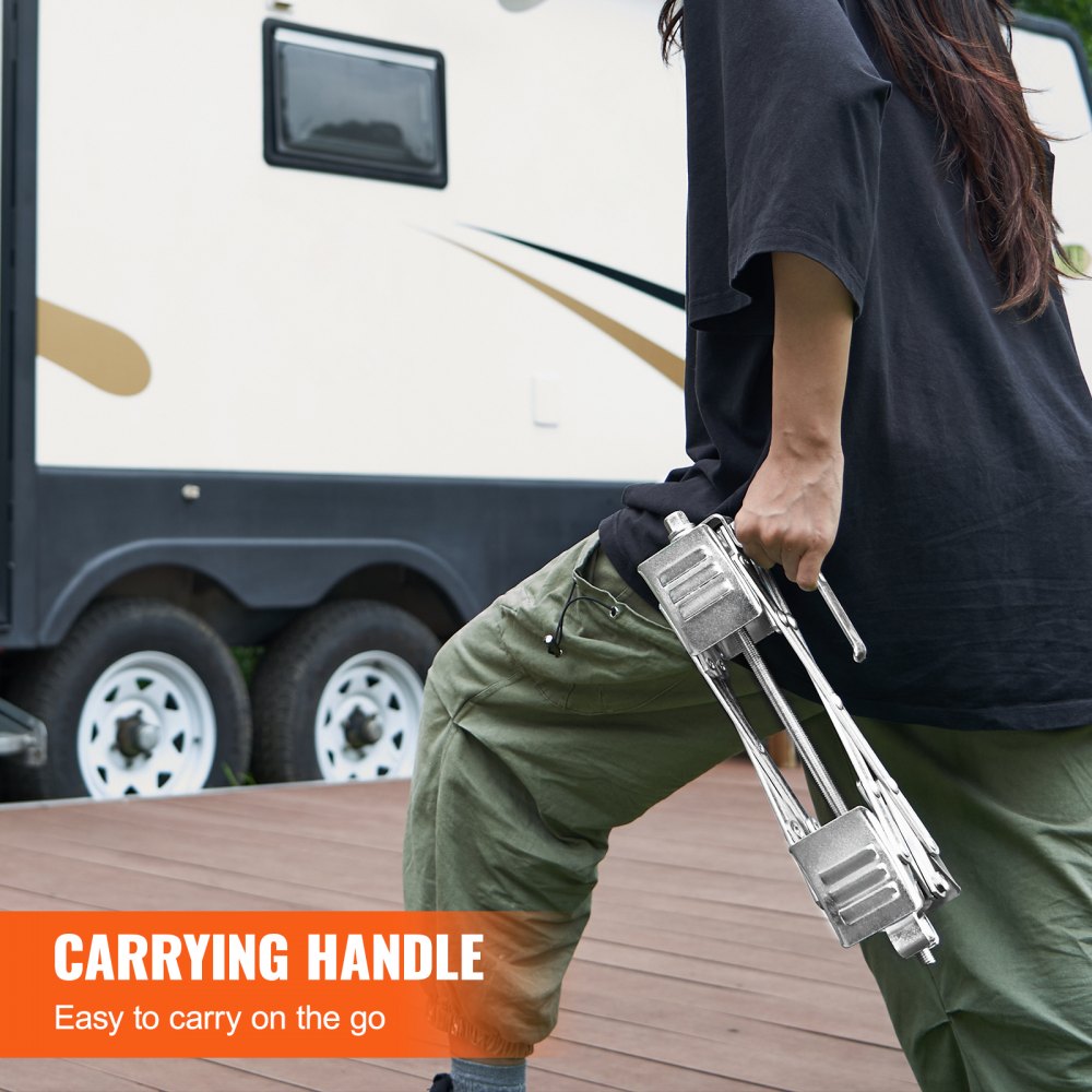 71C06G - Durable Wheel Chock Stabilizer for RVs, Trailers & Trucks