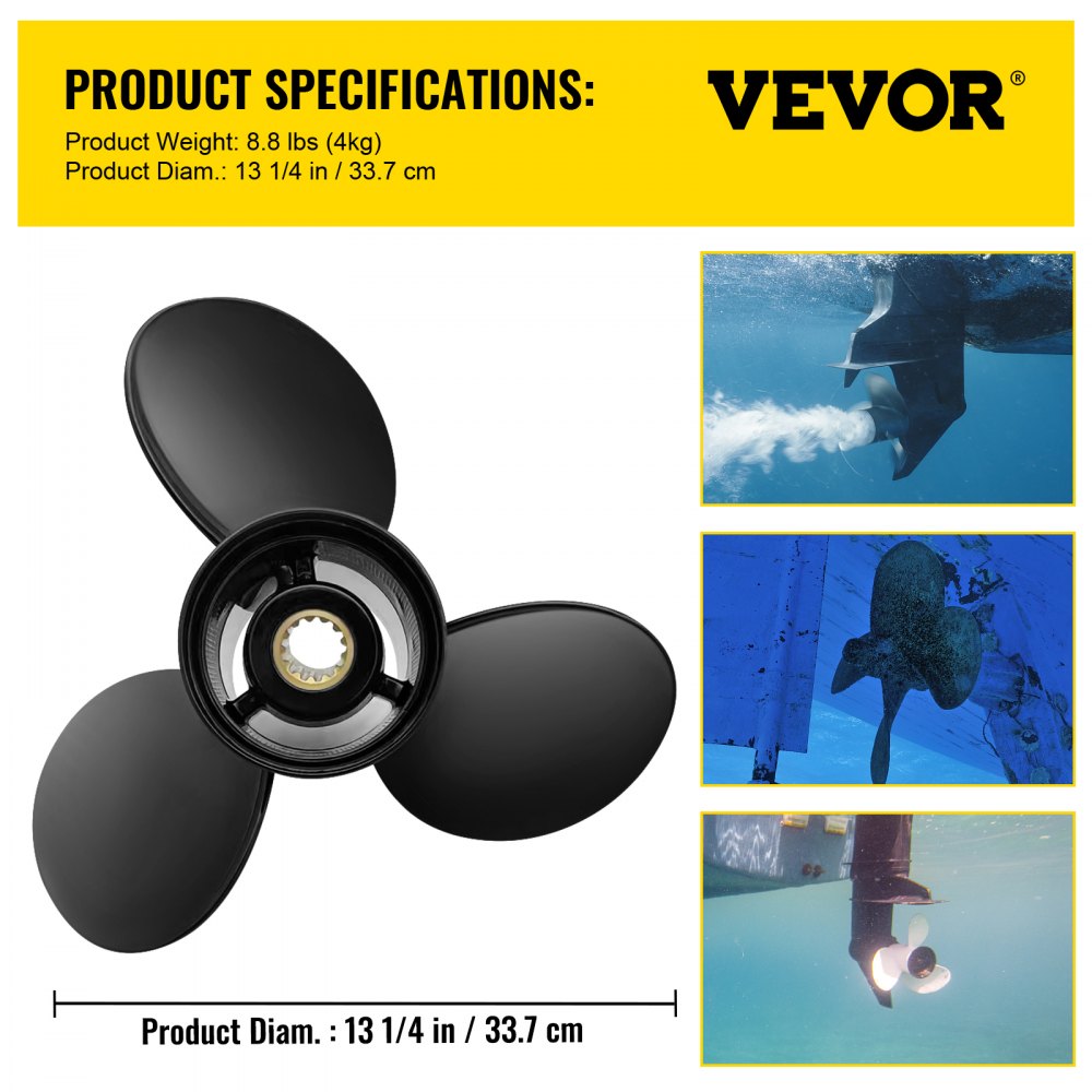 OEM 765183 - 13.25" Evinrude Propeller | Lightweight Aluminum Alloy