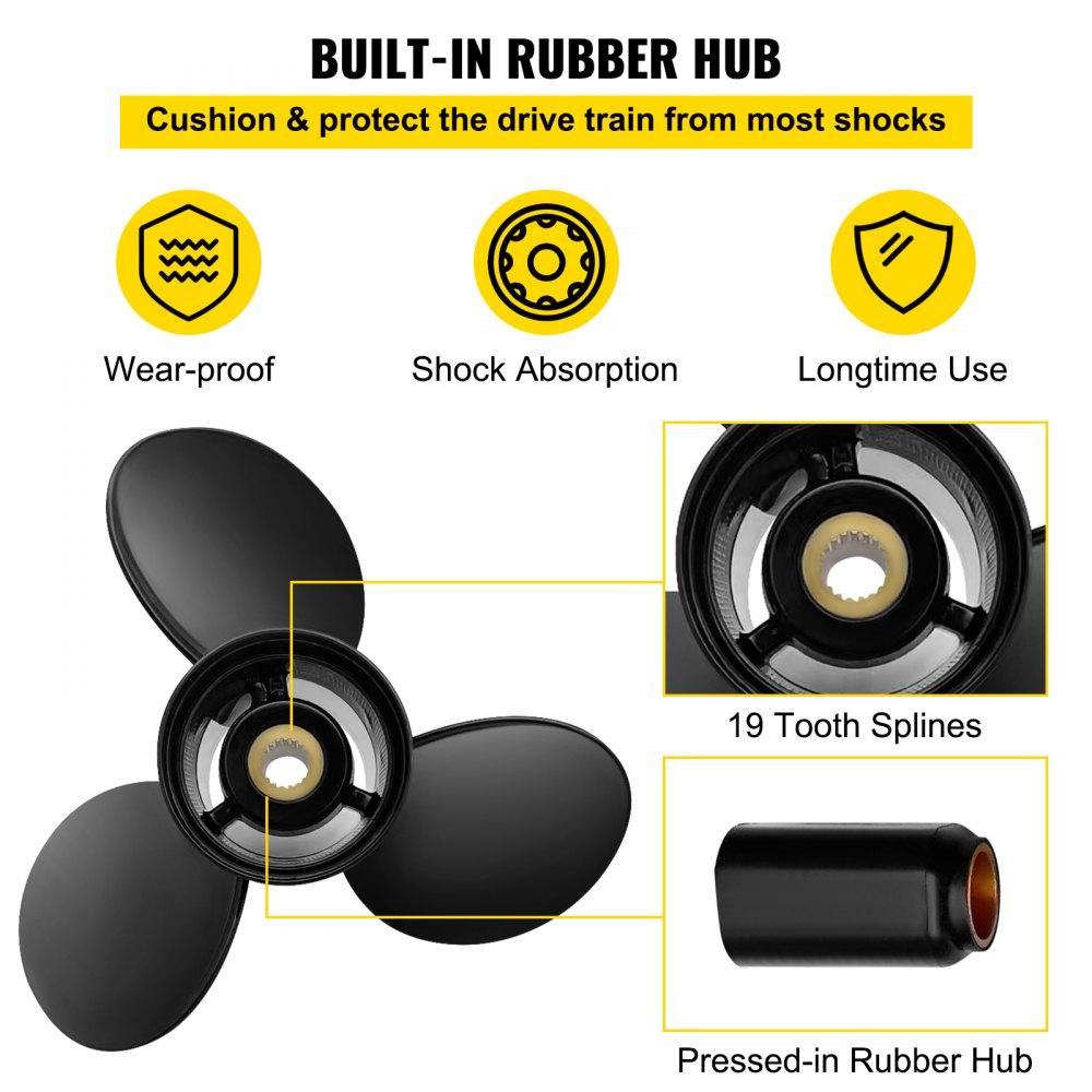 OEM 3817468 - 14.5" Aluminum 3-Blade Outboard Propeller for Volvo Penta