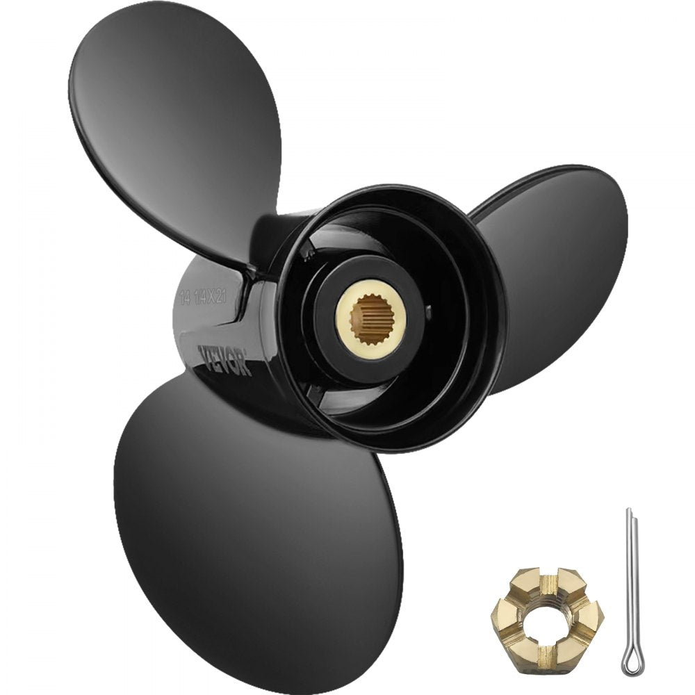 3817469 - Durable 14 1/4" Aluminium Outboard Propeller, 21 Pitch for Speed