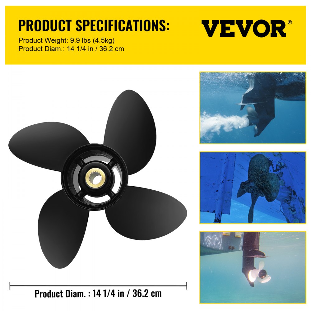 OEM 3587522 - 14.25" Aluminum Outboard Propeller for Volvo Penta SX Drive