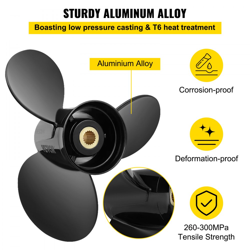 {"title":"3817470 - 14\" x 23\" 3-Blade Aluminium Outboard Propeller"}