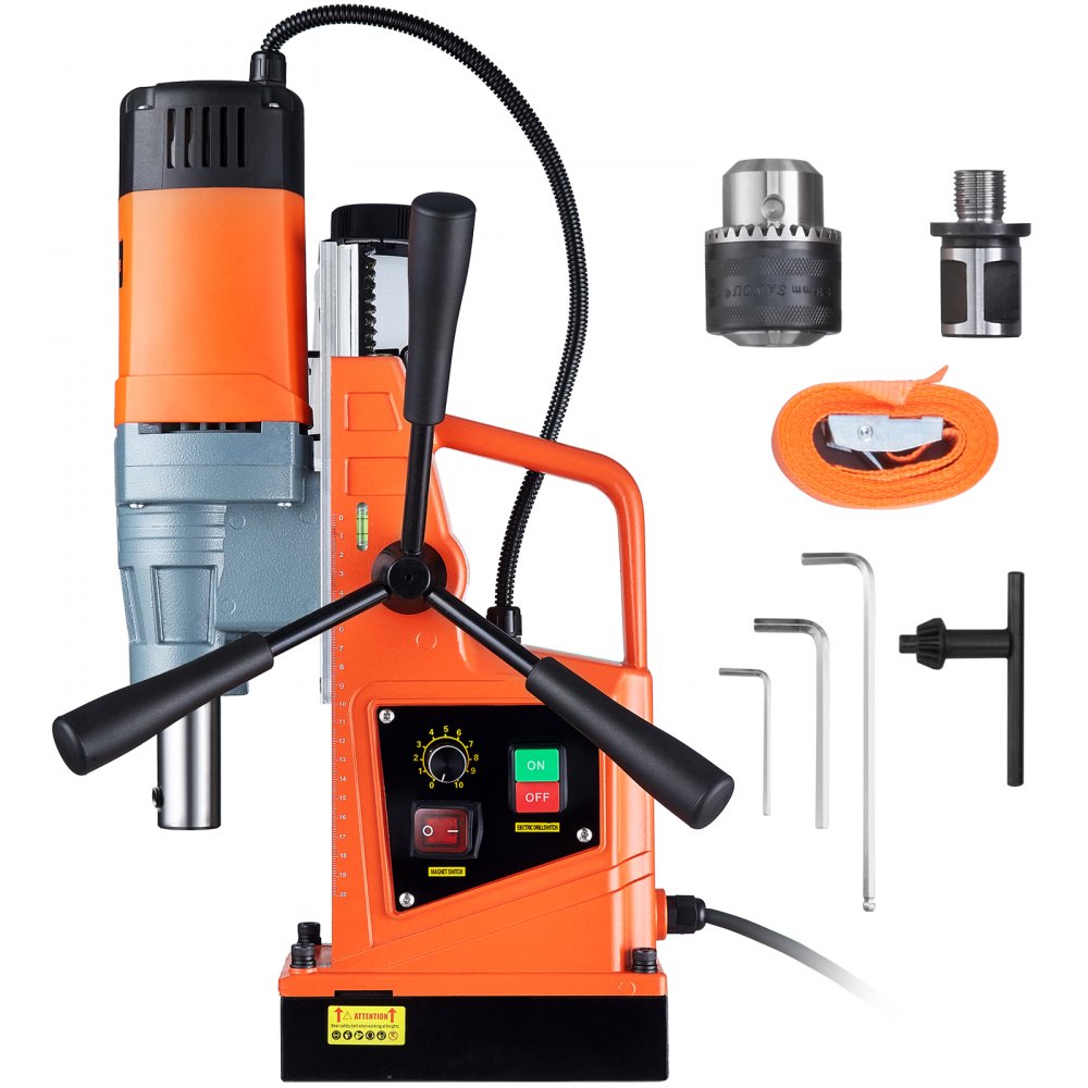 010801808762 - 1550W Magnetic Drill with 500 RPM & Secure Grip