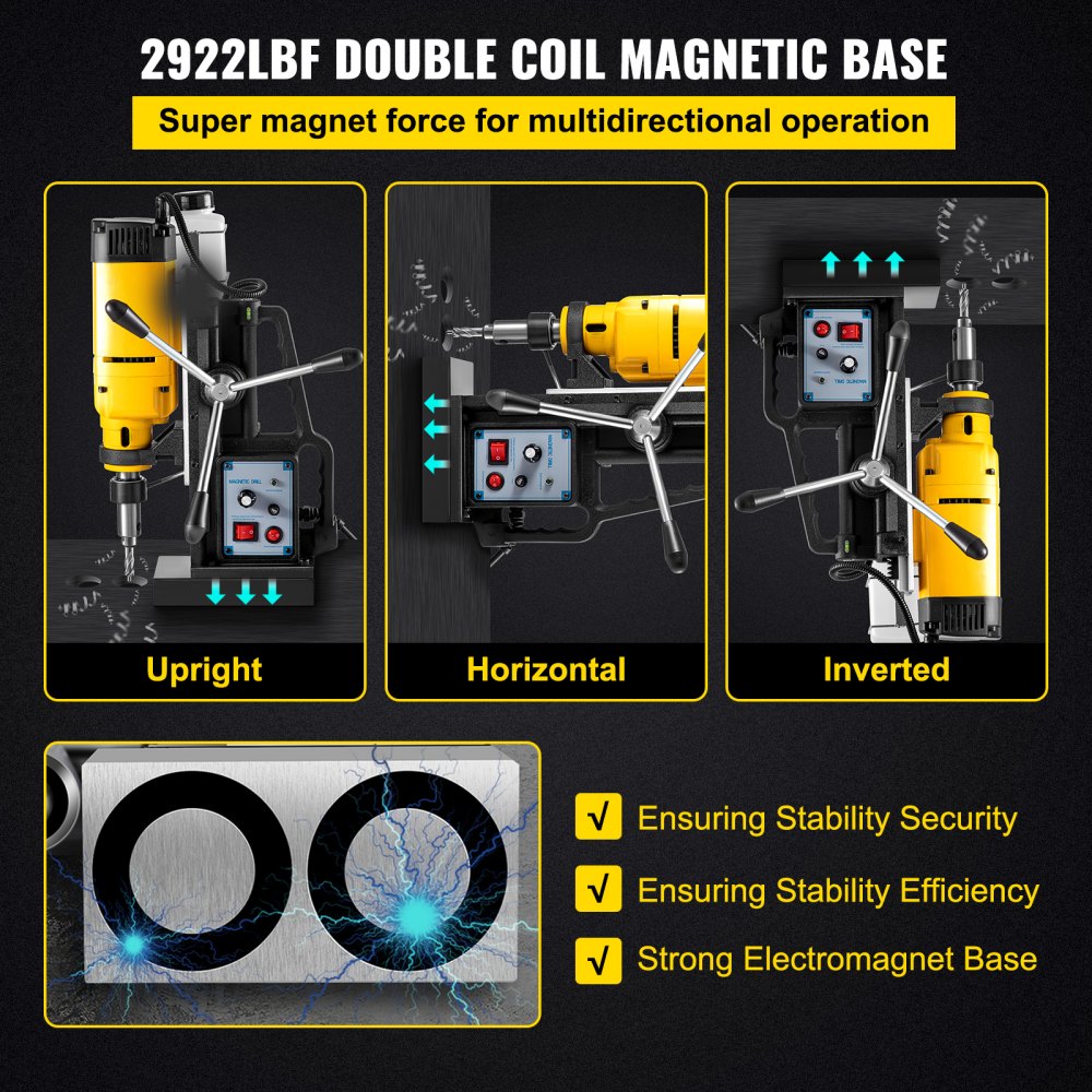 VV-MD-1680 - 1680W Portable Magnetic Drill for 2" Depth Boring