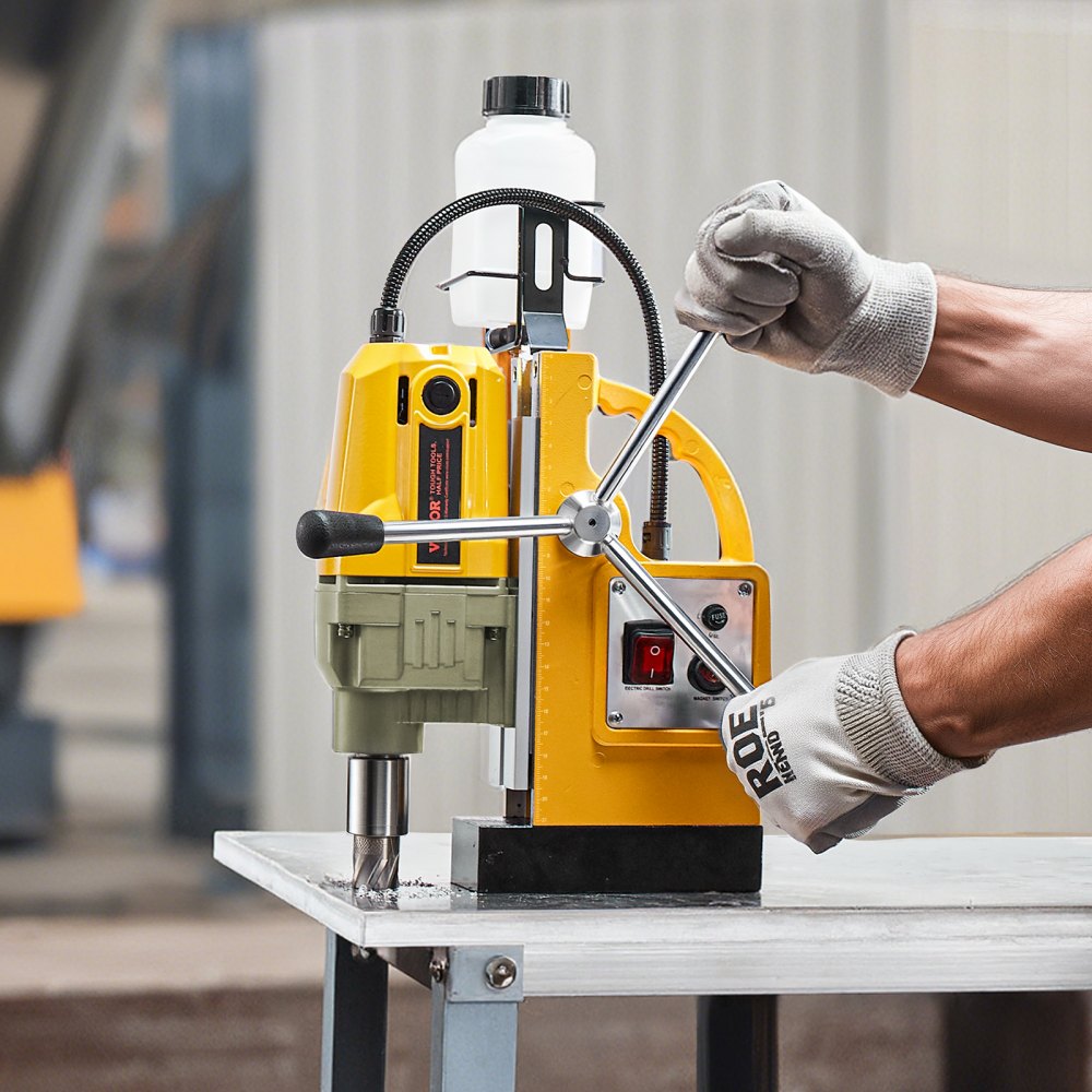 ZT-40HA - 1400W Magnetic Drill Press with 11 Bits for Steel Drilling