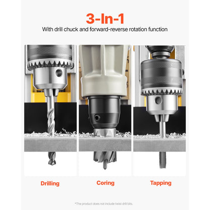 ZT-50HAR - Magnetic Drill Press with 6 Bits for Steel and Iron