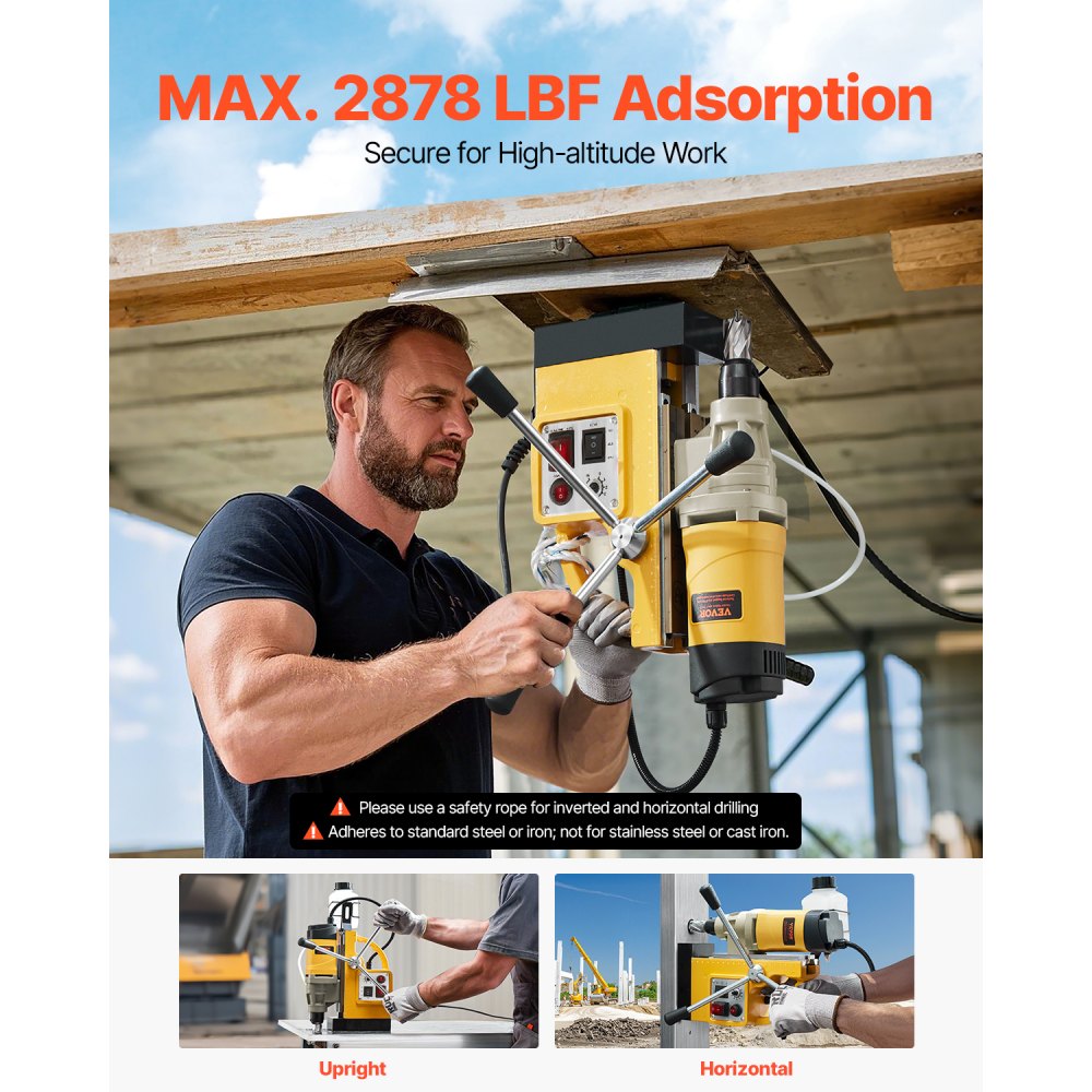 ZT-50HAR - Magnetic Drill Press with 6 Bits for Steel and Iron