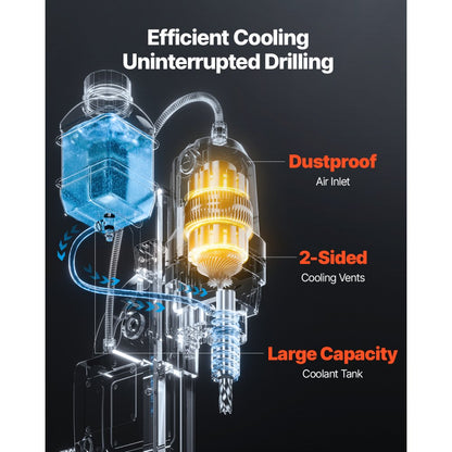 ZT-40HA - 1400W Magnetic Drill with Precision Depth Control and 800 RPM