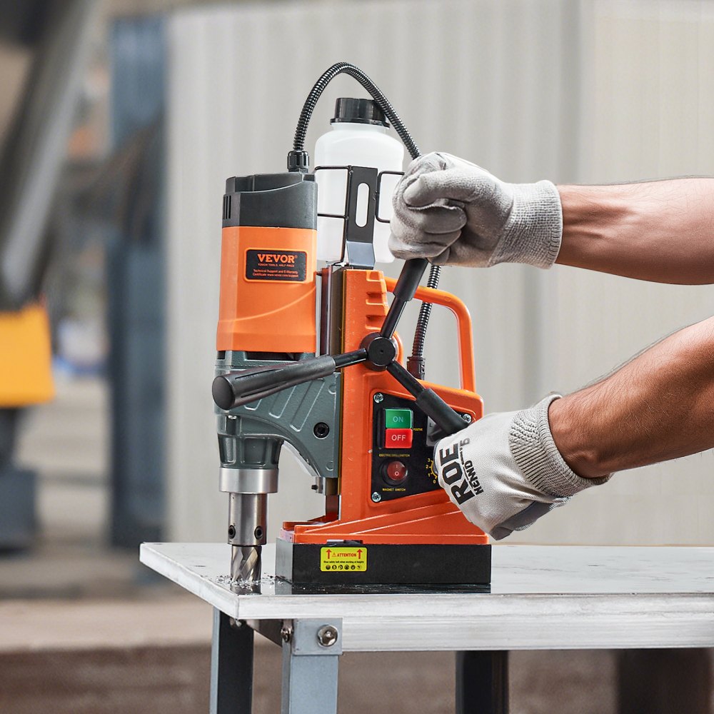 MDP-50 - Portable Magnetic Drill Press with 6 Bits for Steel & Iron