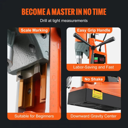 010950311853 - Portable 1450W Magnetic Drill with Variable Speed Control