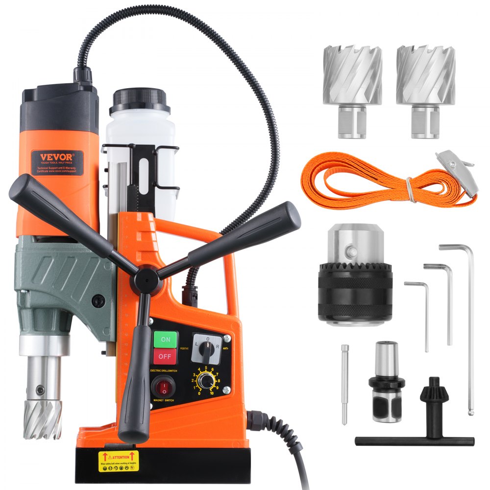 010364866477 - Portable 1450W Magnetic Drill for Steel and Metal Projects