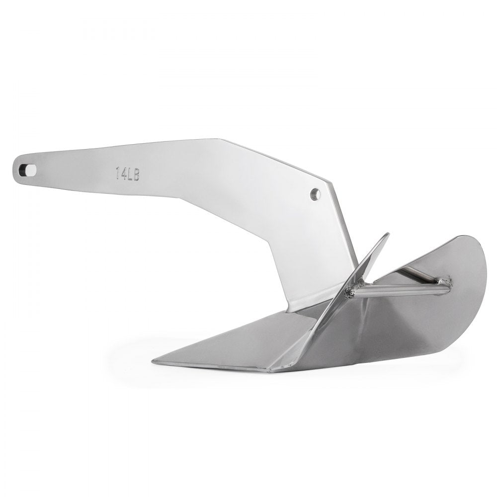 010343860751 - 14lb Stainless Steel Delta Anchor for 20-35 ft Boats