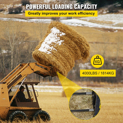 010217031136 - Durable 49" Steel Hay Bale Spear for Easy Lifting