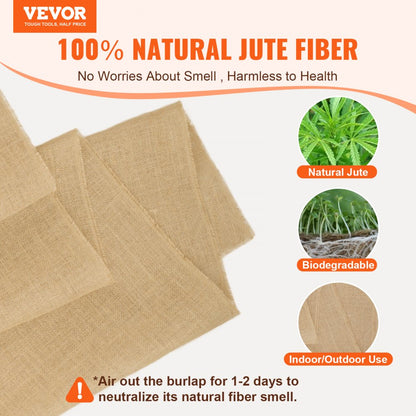 50x50x40inx300ft - 100% Natural Jute Burlap Fabric Roll for DIY Projects