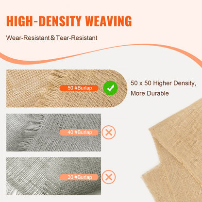 50x50x40inx75ft - Natural Jute Burlap Roll for Crafts & Decor