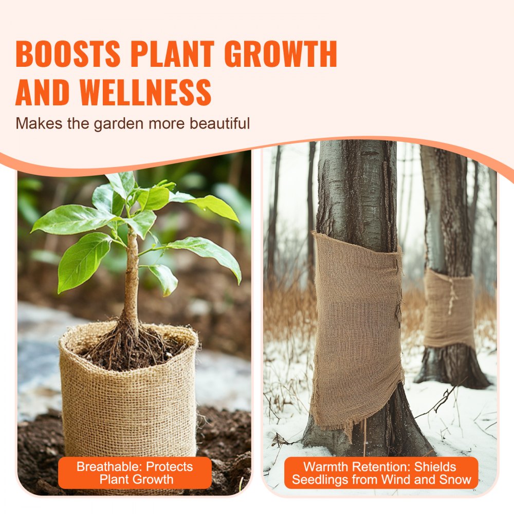 50x50x40inx150ft - Durable 100% Jute Burlap Fabric Roll for Crafts & Gardening