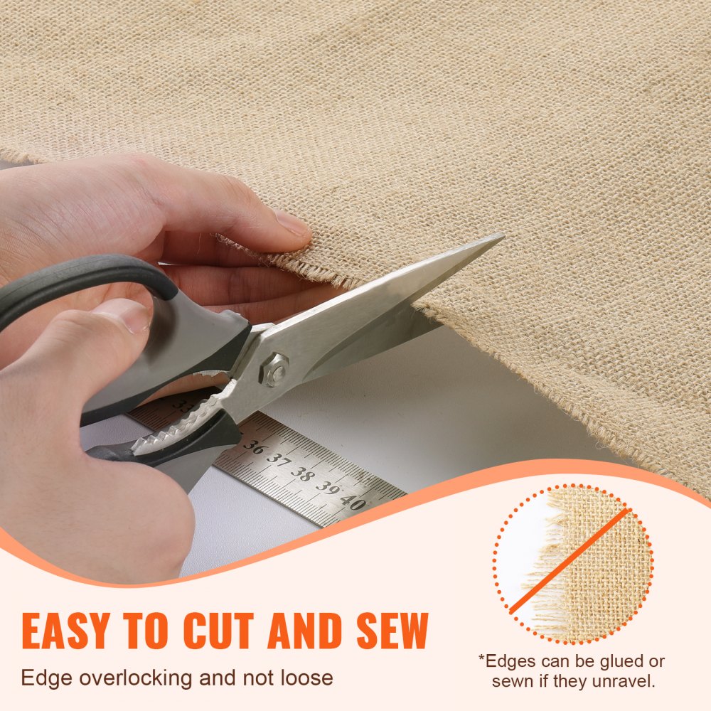 50x50x40inx150ft - Durable 100% Jute Burlap Fabric Roll for Crafts & Gardening