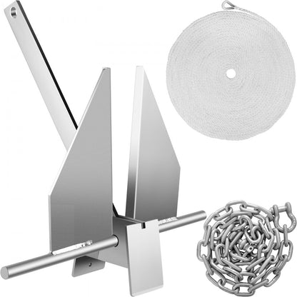 010577856468 - 13 lb Marine Fluke Anchor Kit for Strong Mooring