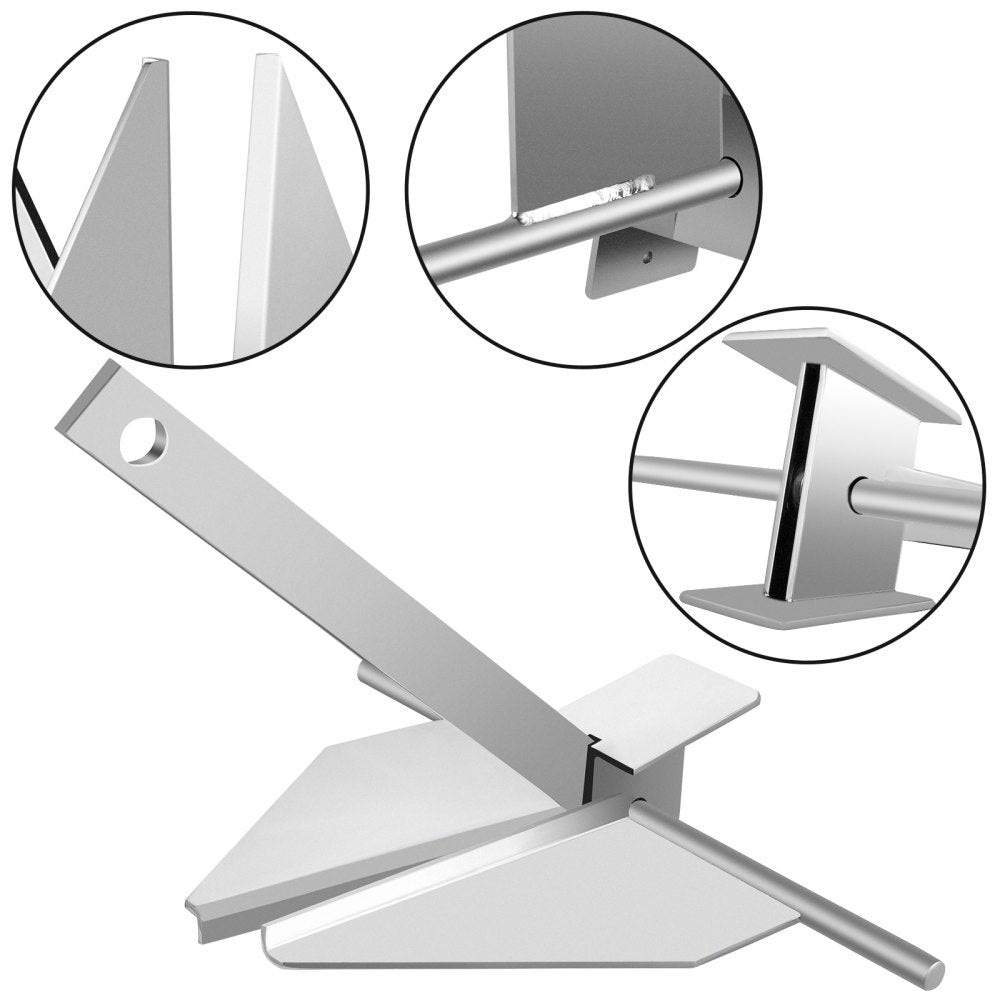 010577856468 - 13 lb Marine Fluke Anchor Kit for Strong Mooring