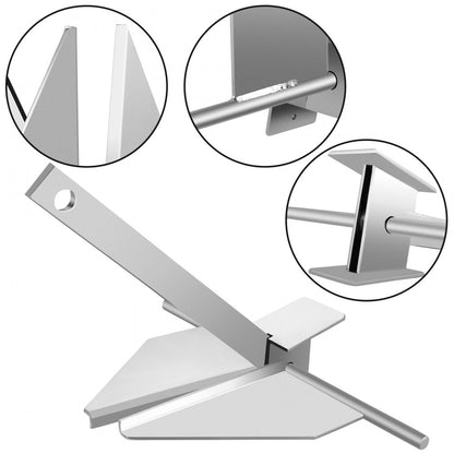 010830938009 - Durable 8.5 lb Fluke Anchor Kit with 98ft Rope & Chain