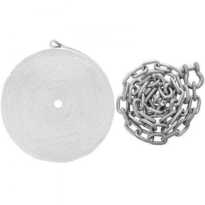 010830938009 - Durable 8.5 lb Fluke Anchor Kit with 98ft Rope & Chain