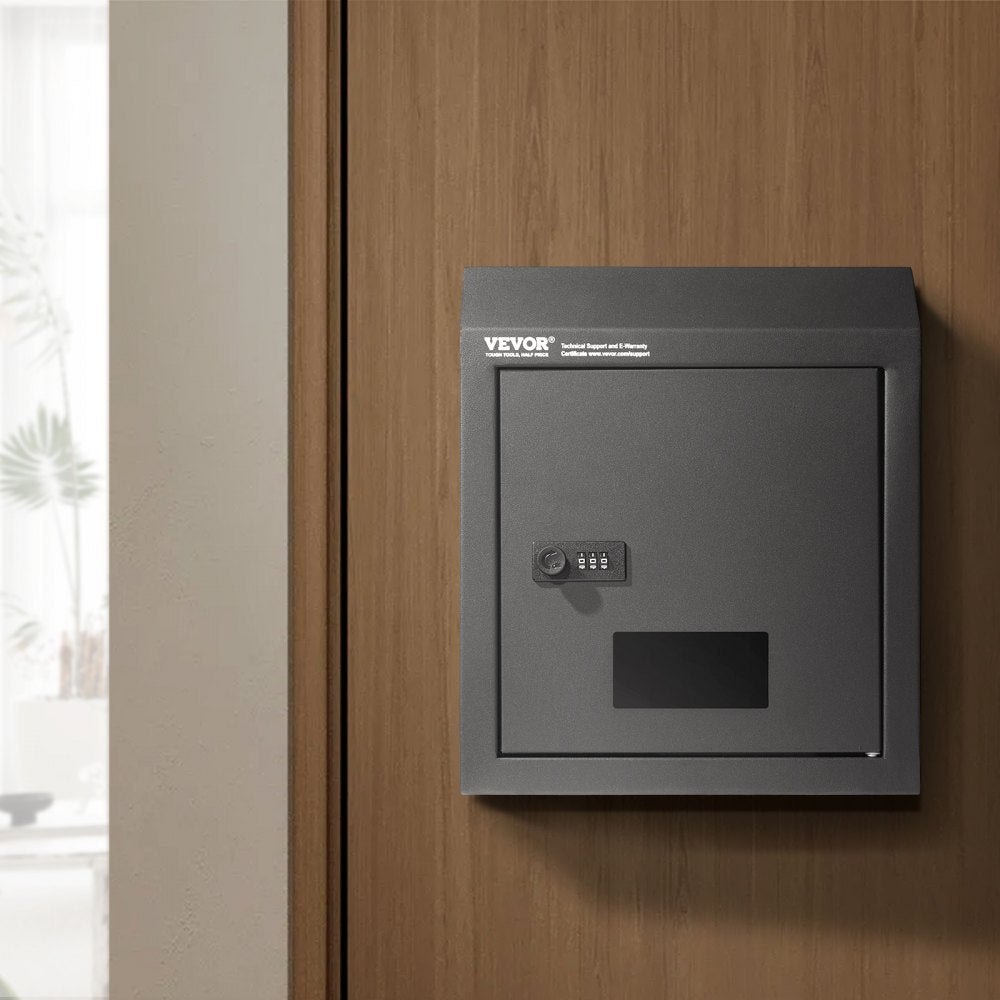 MA074 black - Heavy-Duty Rainproof Key Drop Box with Combination Lock