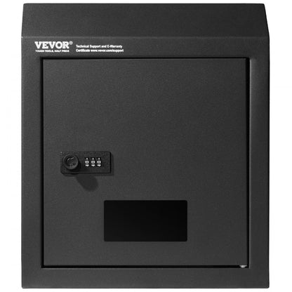 MA074 black - Heavy-Duty Rainproof Key Drop Box with Combination Lock