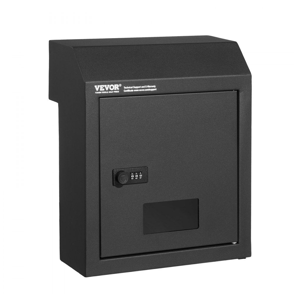 MA074 black - Heavy-Duty Rainproof Key Drop Box with Combination Lock