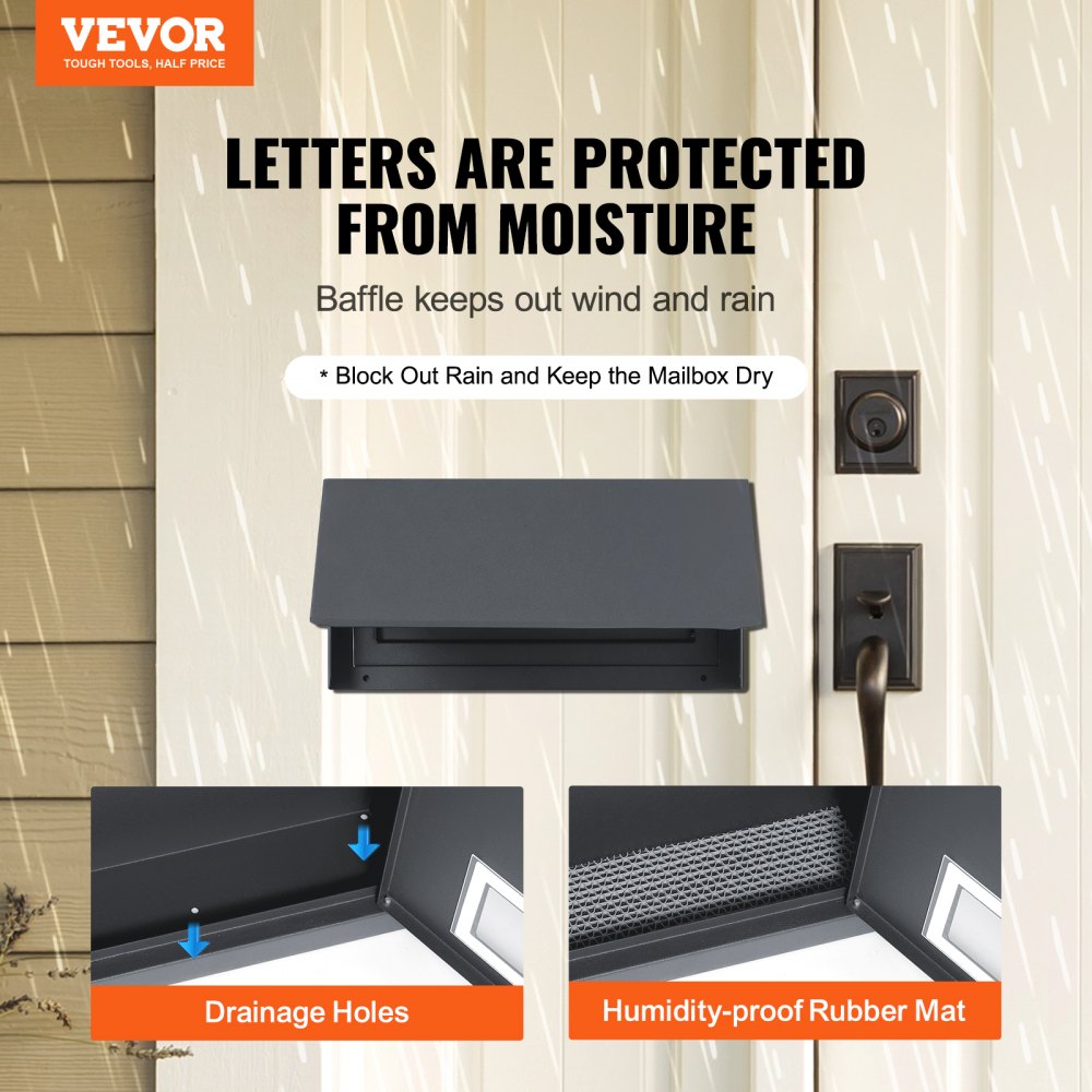 MA074 - Heavy-Duty Dark Gray Key Drop Box with Rainproof Design