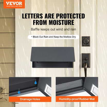 MA074 - Heavy-Duty Dark Gray Key Drop Box with Rainproof Design