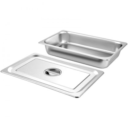 010337801401 - 4-Pack Insulated Stainless Steel Steam Table Pans, 20.9 x 12.8 Inch