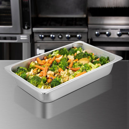 010371864161 - Stainless Steel Steam Table Pans 20.9 x 12.8 x 3.9 Inches