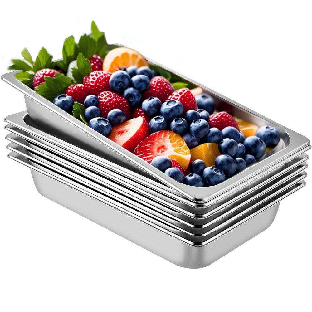 010371864161 - Stainless Steel Steam Table Pans 20.9 x 12.8 x 3.9 Inches
