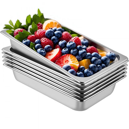 010371864161 - Stainless Steel Steam Table Pans 20.9 x 12.8 x 3.9 Inches