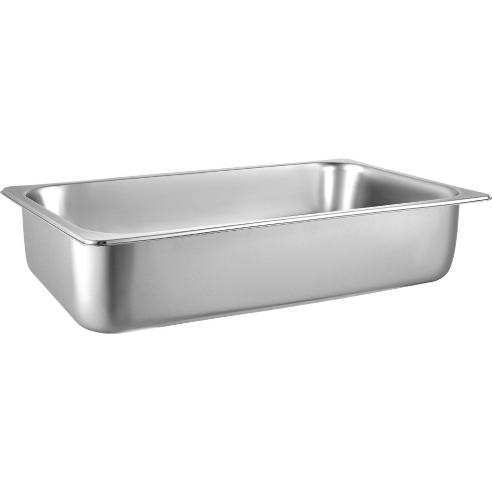 010224700079 - Set of 6 Stainless Steel Steam Table Pans 20.9 x 12.8 Inch