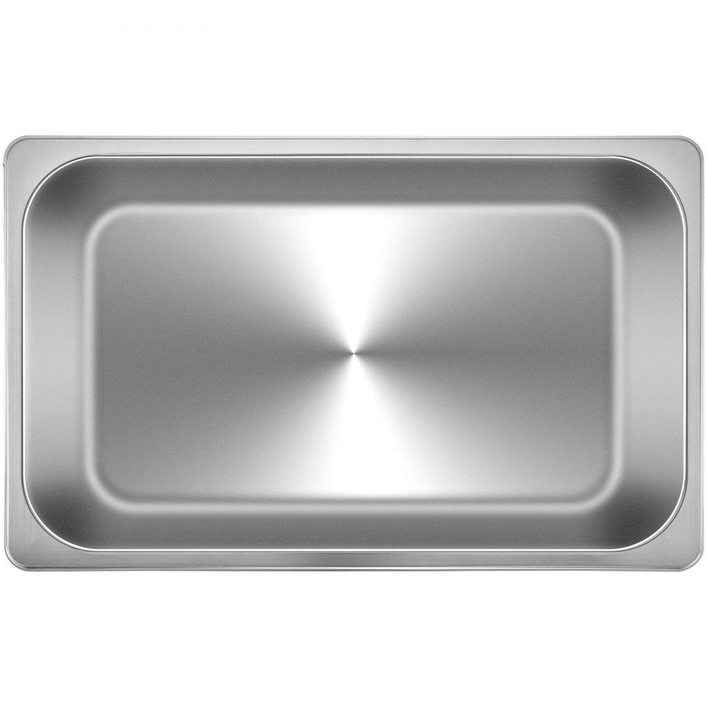 010224700079 - Set of 6 Stainless Steel Steam Table Pans 20.9 x 12.8 Inch