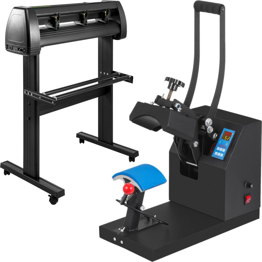 010594268421 - 5.5" Cap Heat Press & 53" Vinyl Cutter Set