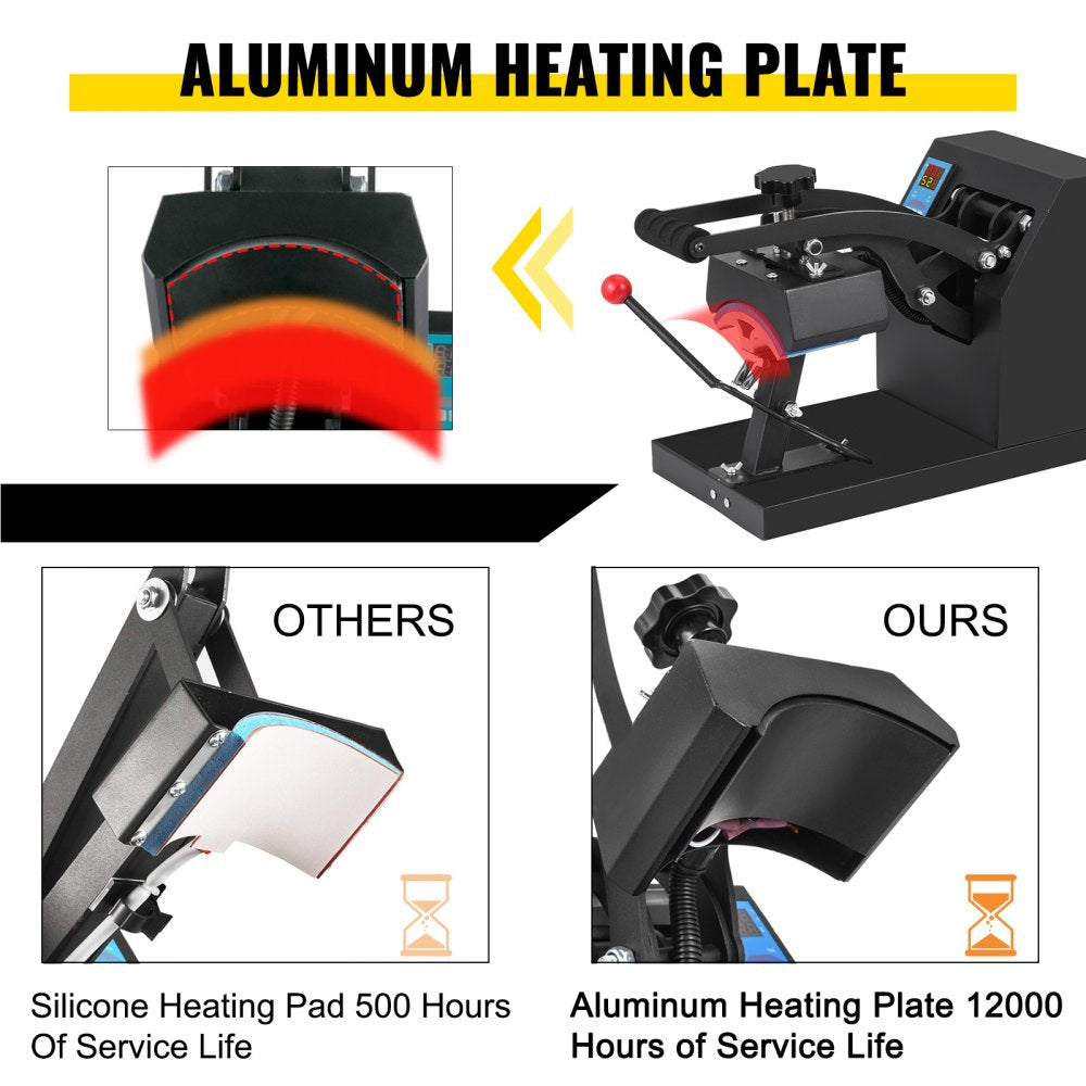 010594268421 - 5.5" Cap Heat Press & 53" Vinyl Cutter Set