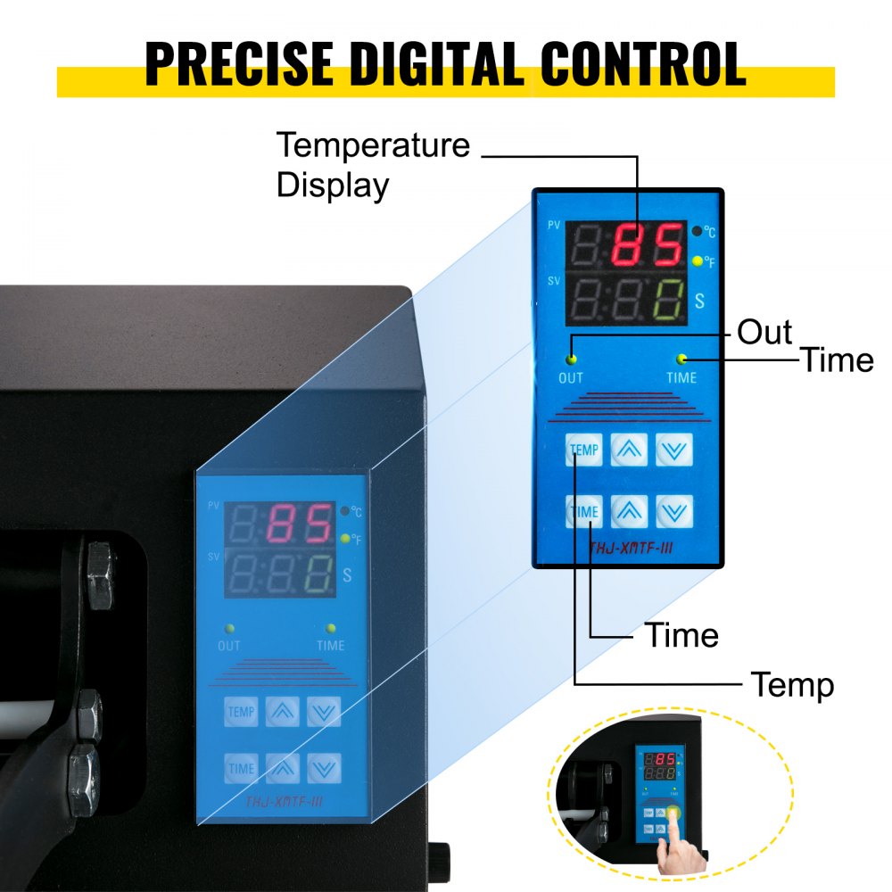 010594268421 - 5.5" Cap Heat Press & 53" Vinyl Cutter Set