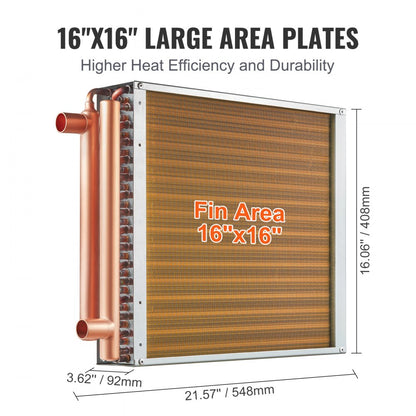 C16×16 - Durable 16"x16" Heat Exchanger for Efficient Heat Transfer