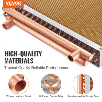 C20×20 - 20" x 20" VEVOR Water to Air Heat Exchanger with 2402 Fins