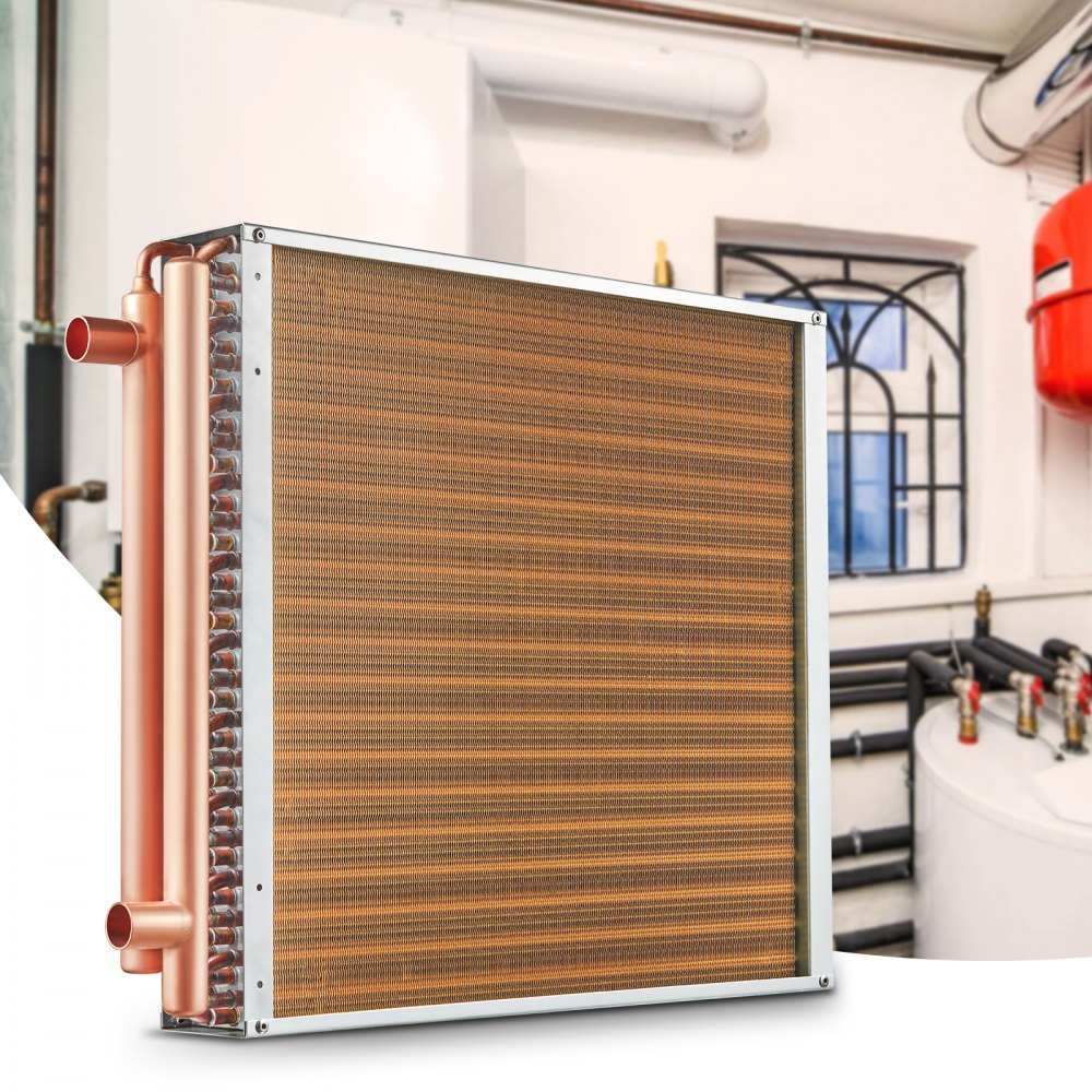 C20×20 - 20" x 20" VEVOR Water to Air Heat Exchanger with 2402 Fins