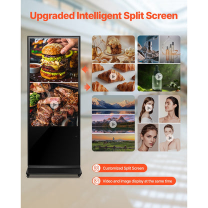 DC-A55ZN-A - 55" Touchscreen Digital Signage Kiosk with Split Screen Display