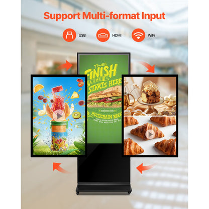DC-A55ZN-A - 55" Touchscreen Digital Signage Kiosk with Split Screen Display